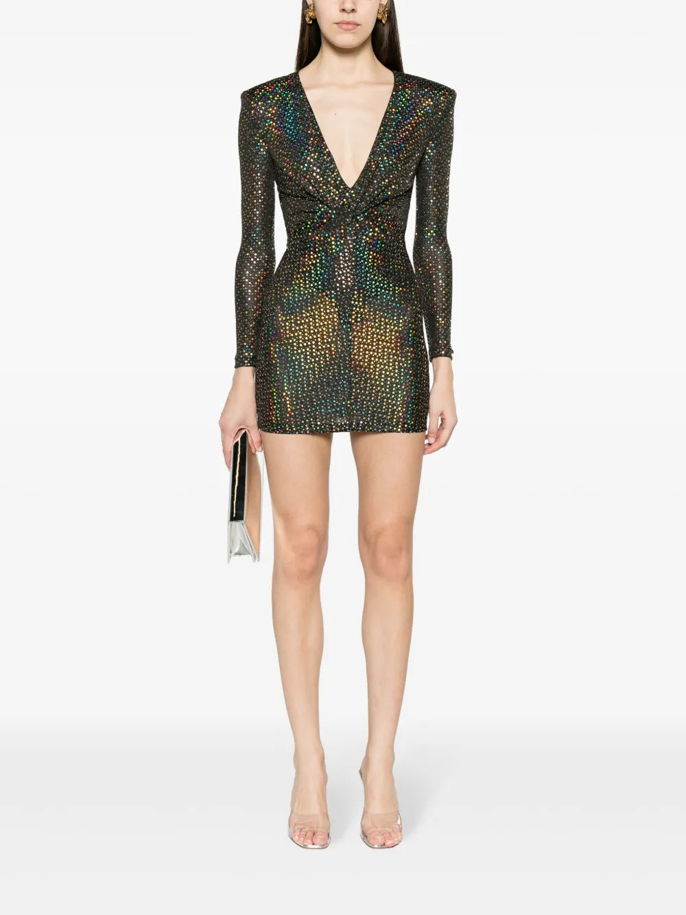 Nissa Long Sleeve Sequined Minidress