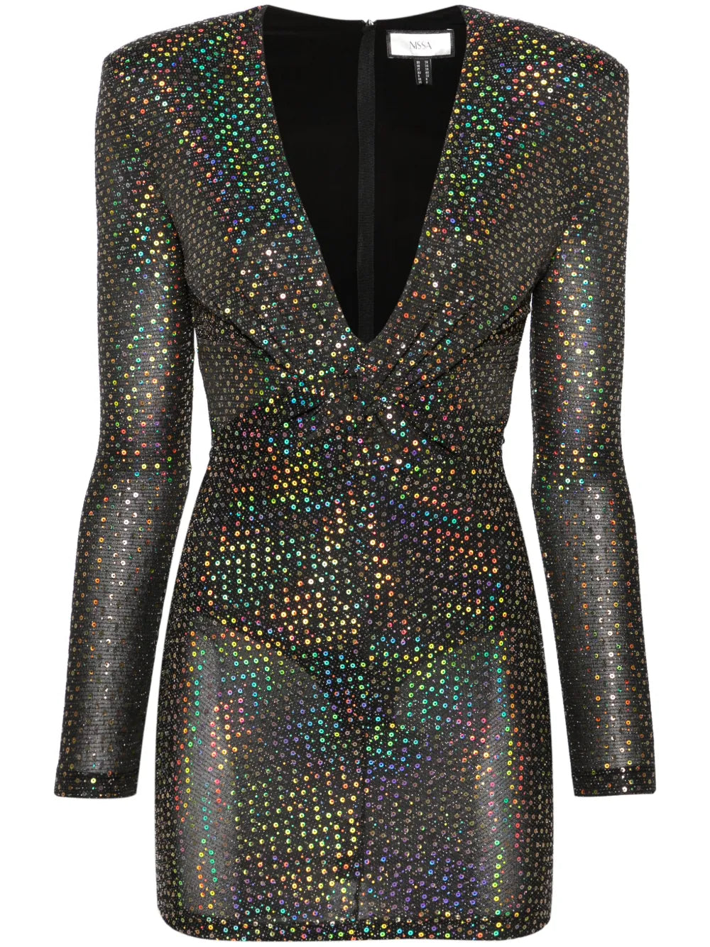 Nissa Long Sleeve Sequined Minidress