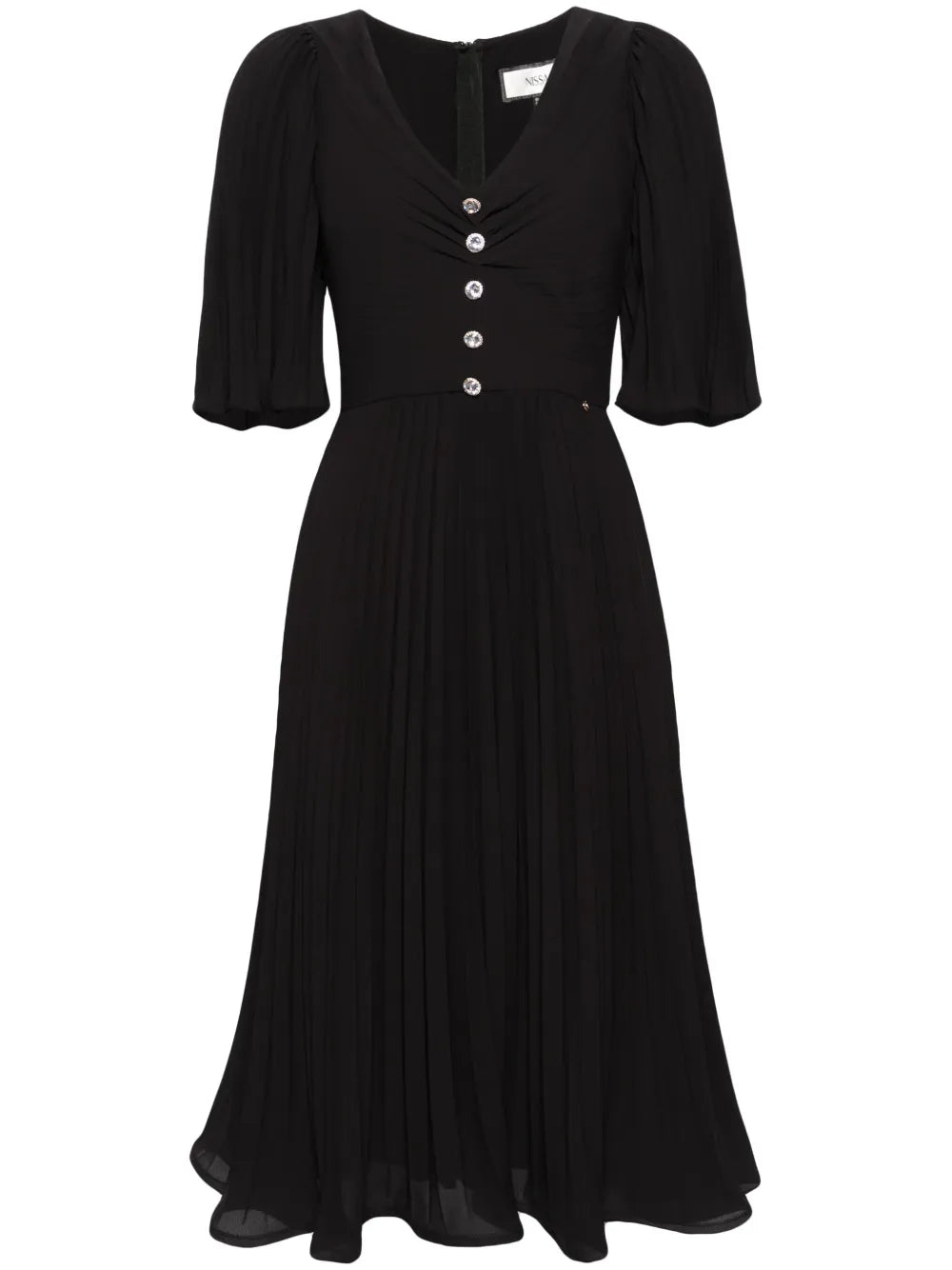 Nissa Rhinestone Embellished Pleated Dress
