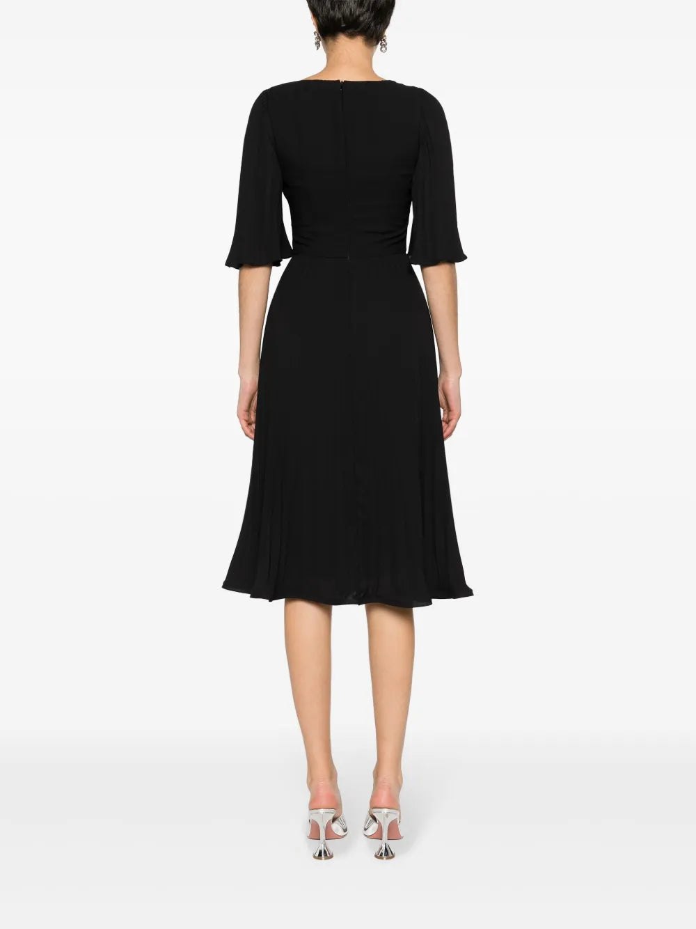 Nissa Rhinestone Embellished Pleated Dress