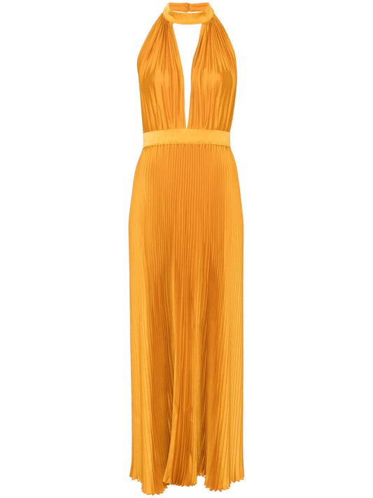 Lidee Chateau Pleated Maxi Dress