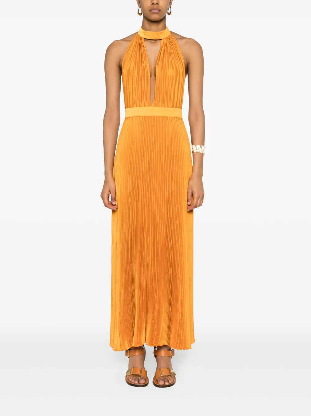 Lidee Chateau Pleated Maxi Dress