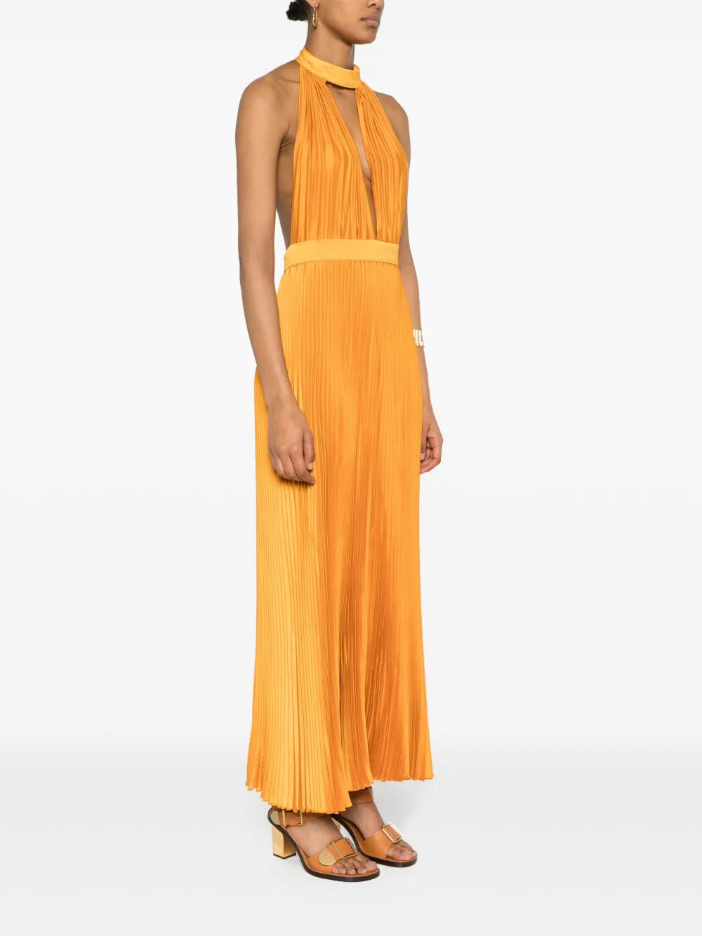 Lidee Chateau Pleated Maxi Dress