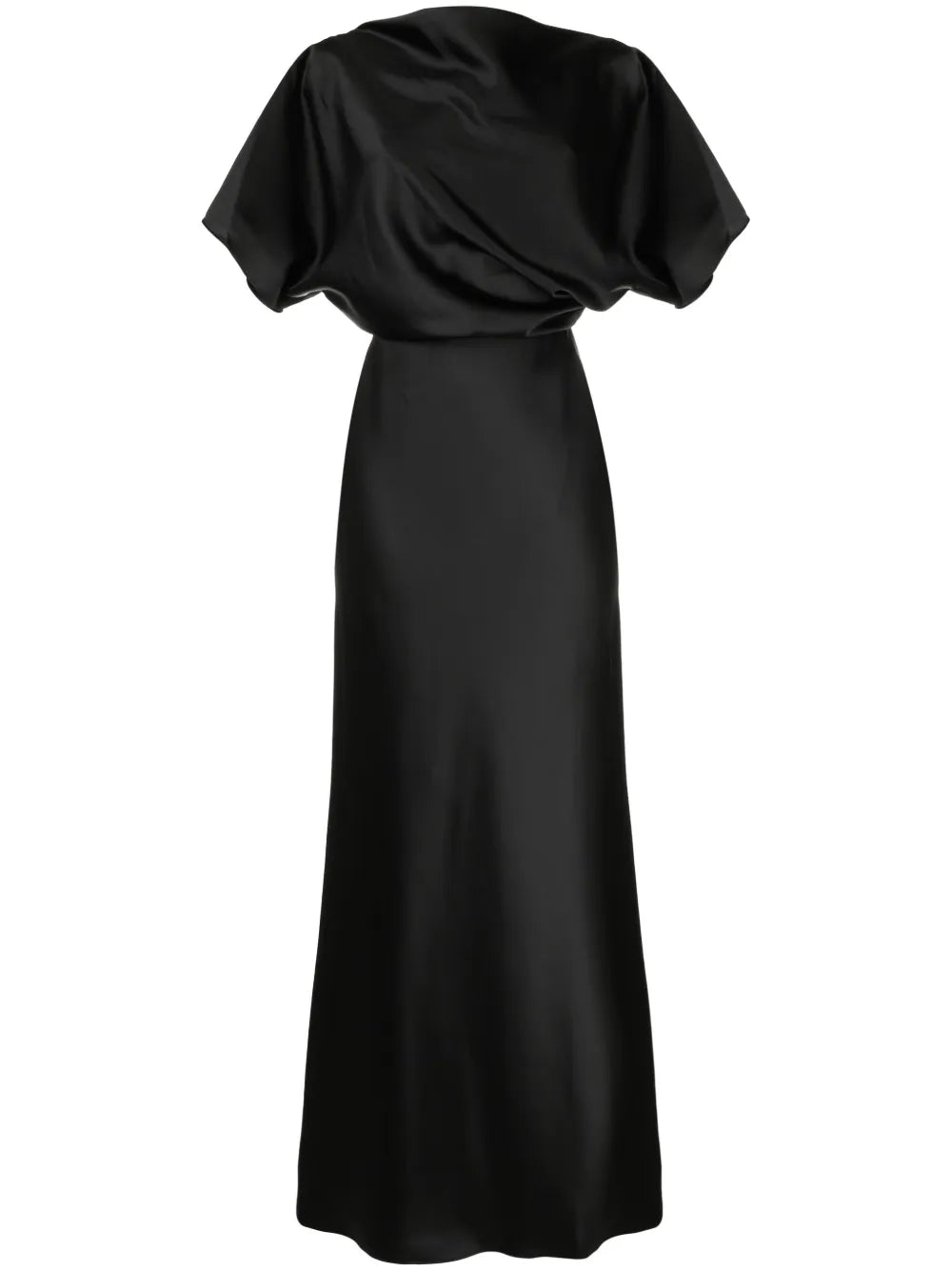 Amsale Draped Satin Gown
