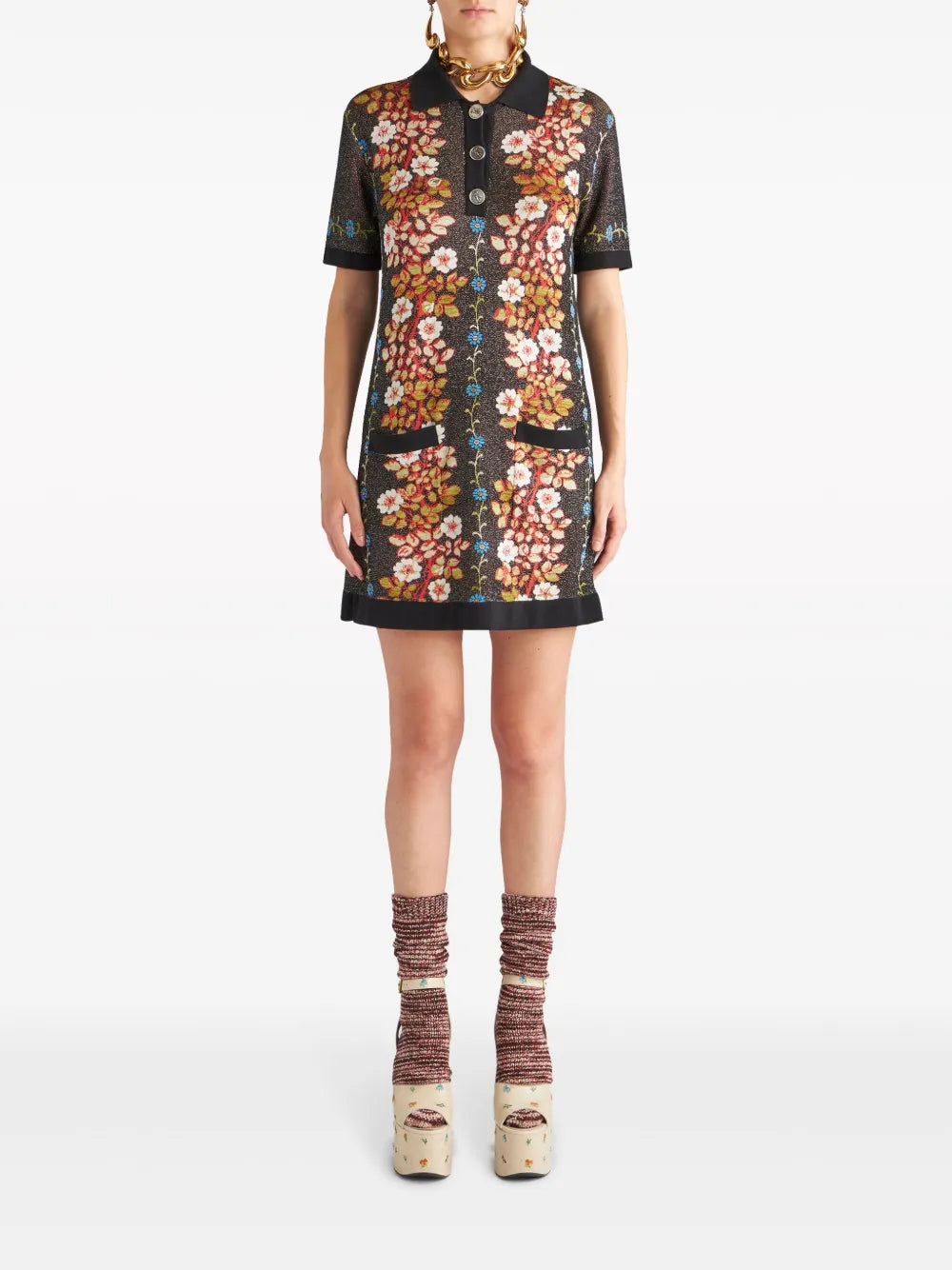 Etro Floral Jacquard Knit Dress