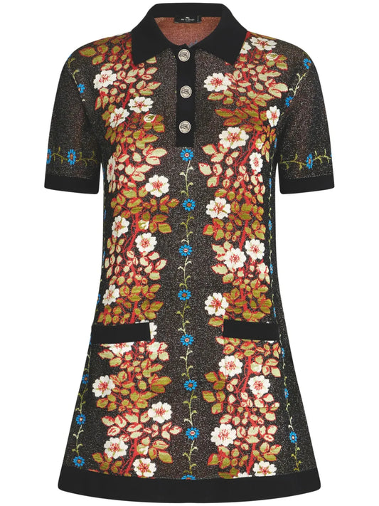 Etro Floral Jacquard Knit Dress