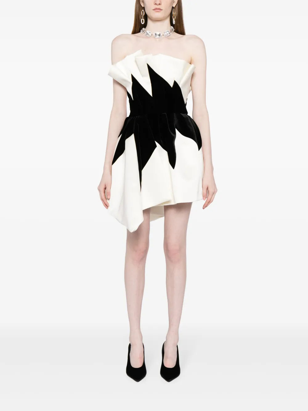 Zuhair Murad Strapless Flared Minidress