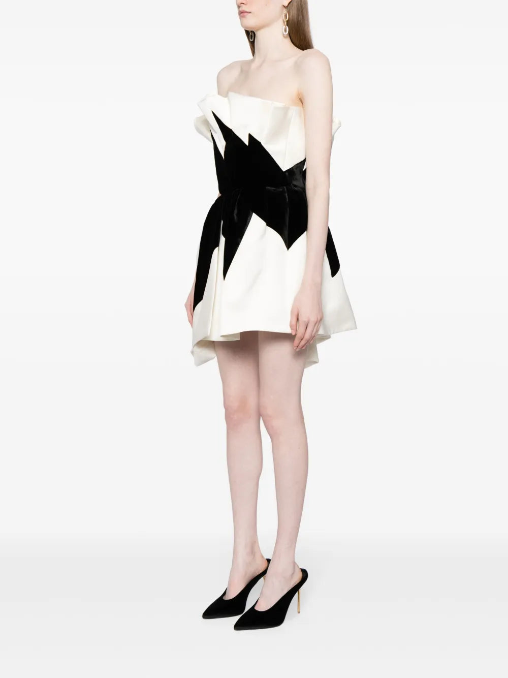 Zuhair Murad Strapless Flared Minidress