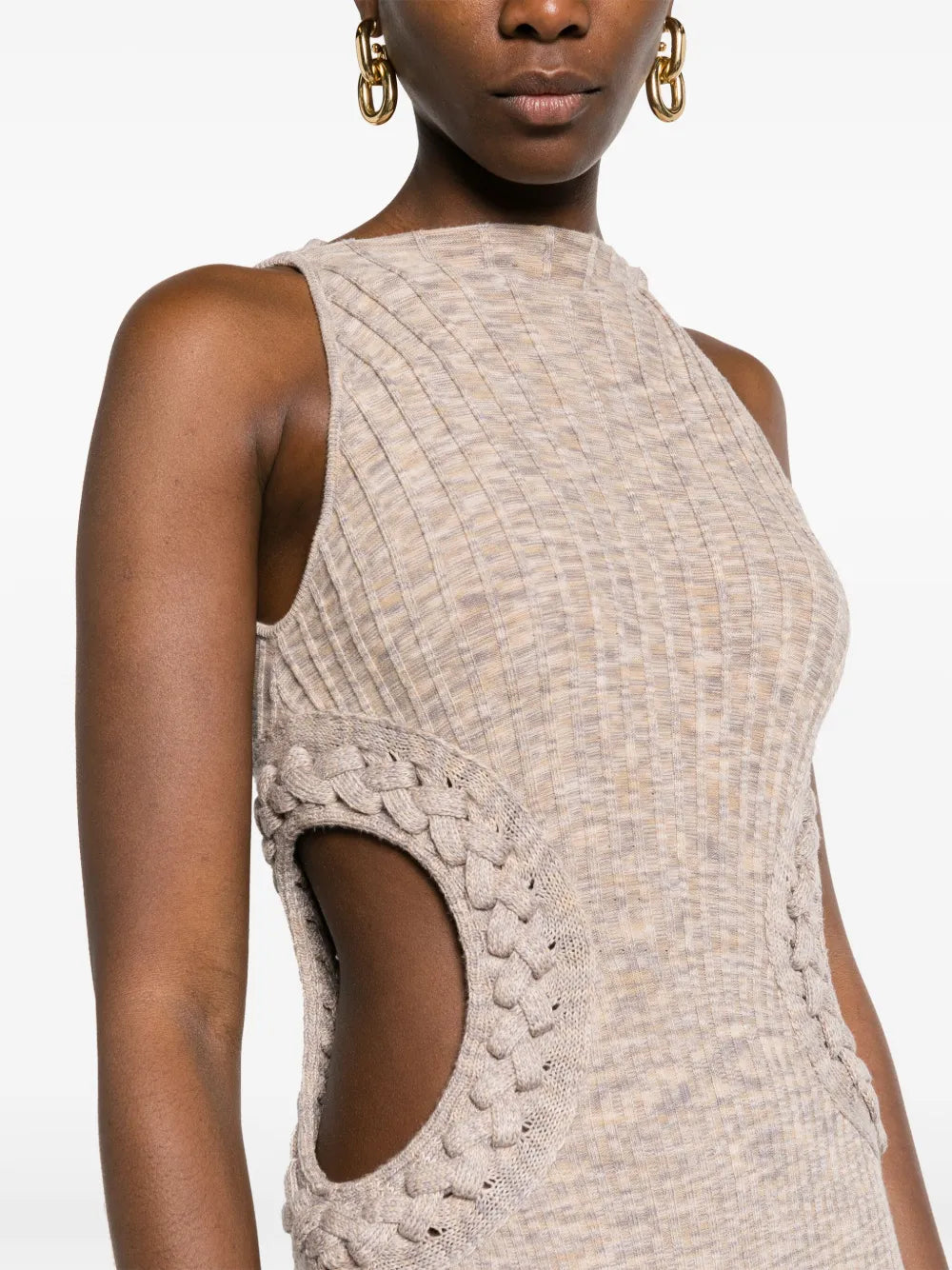 Cult Gaia Andreas Ribbed Knit Midi Dress