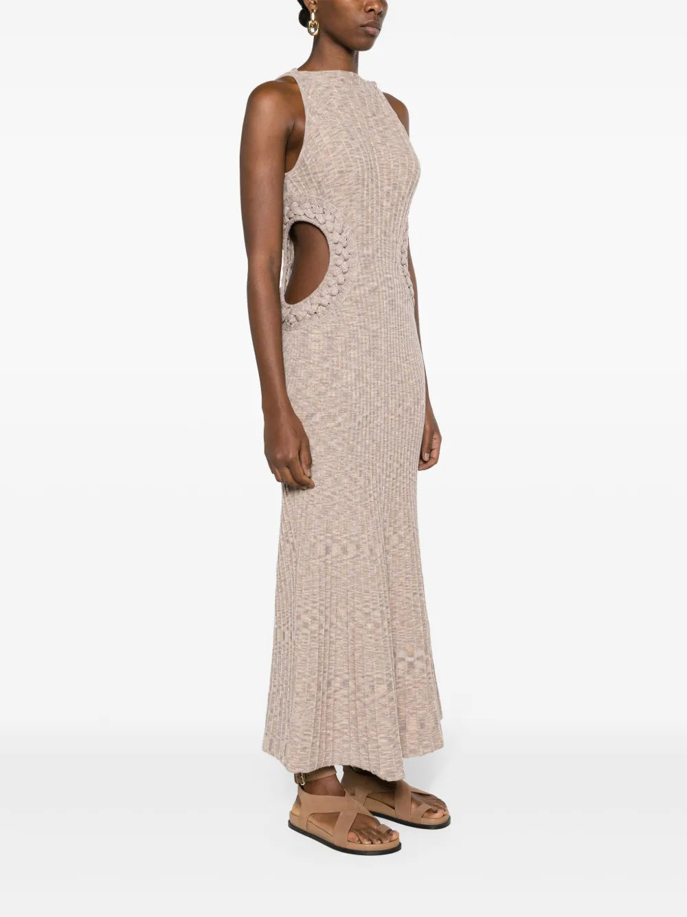 Cult Gaia Andreas Ribbed Knit Midi Dress