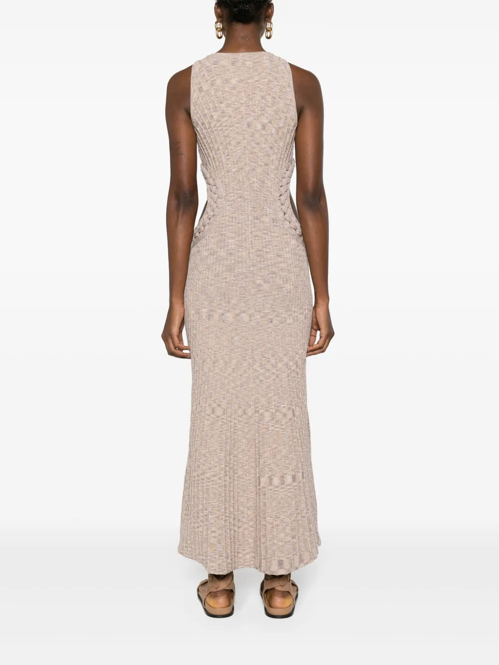 Cult Gaia Andreas Ribbed Knit Midi Dress