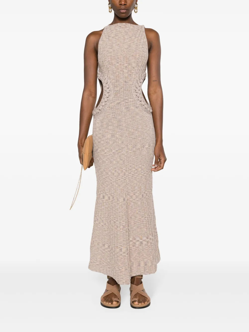 Cult Gaia Andreas Ribbed Knit Midi Dress