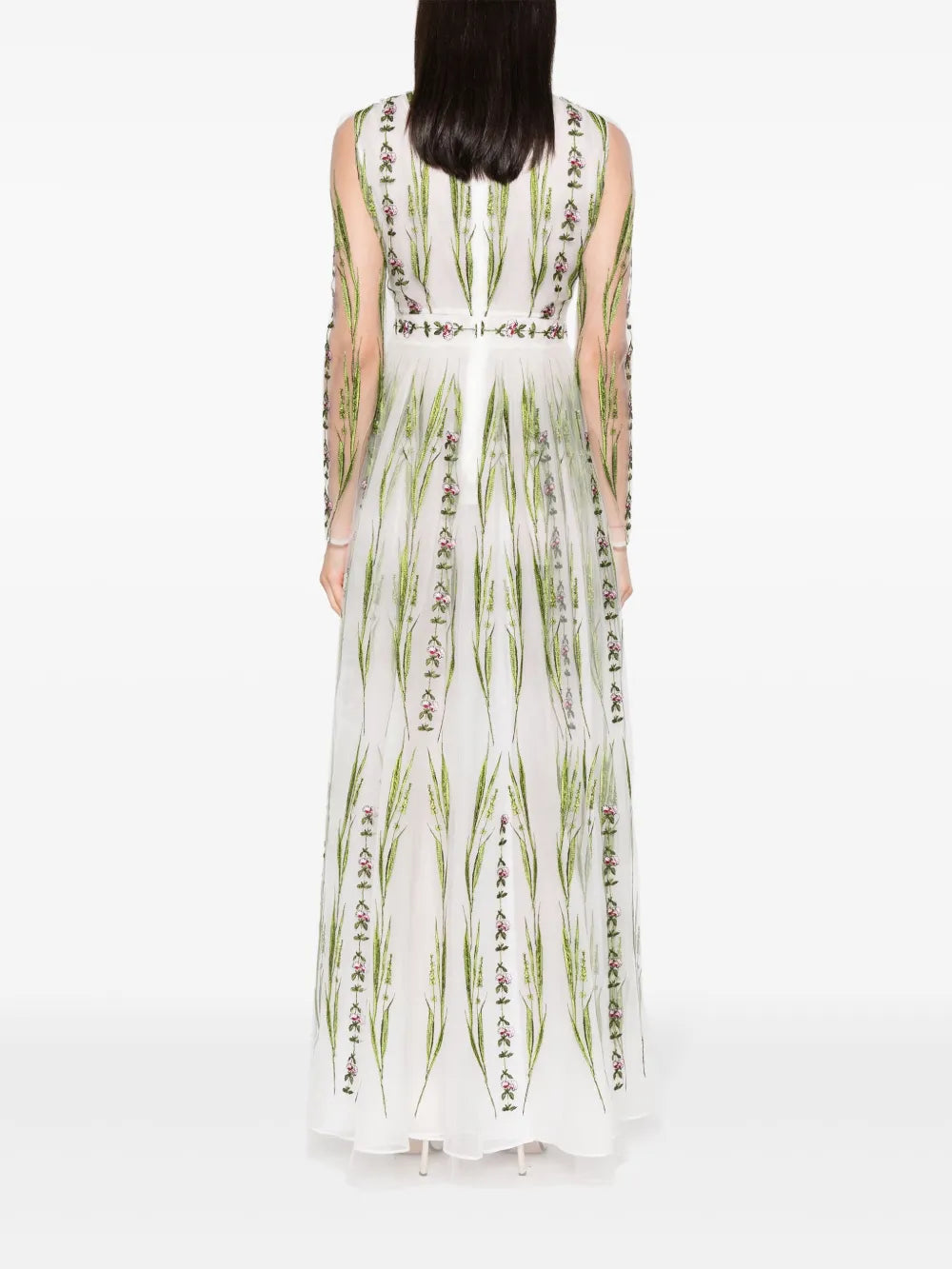 Giambattista Valli Floral Embroidered Tulle Dress