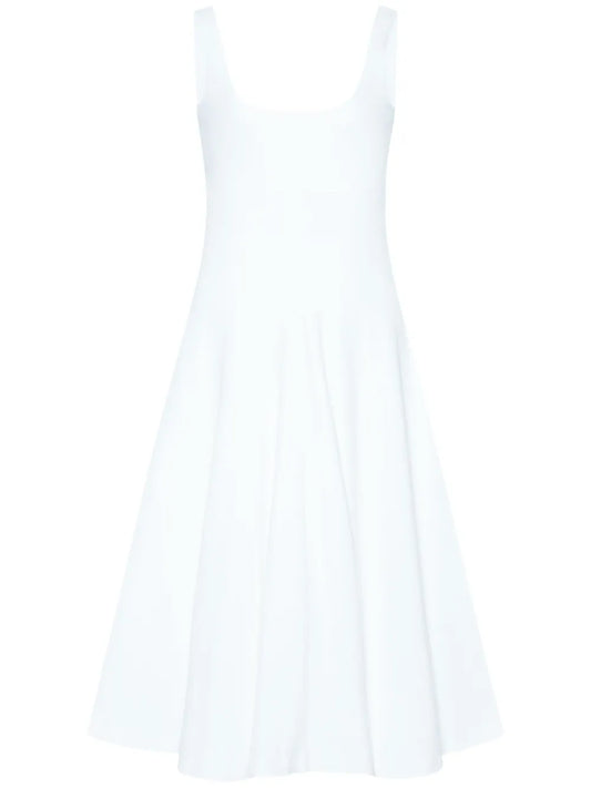 Rosetta Getty Scoop Neck Flared Dress