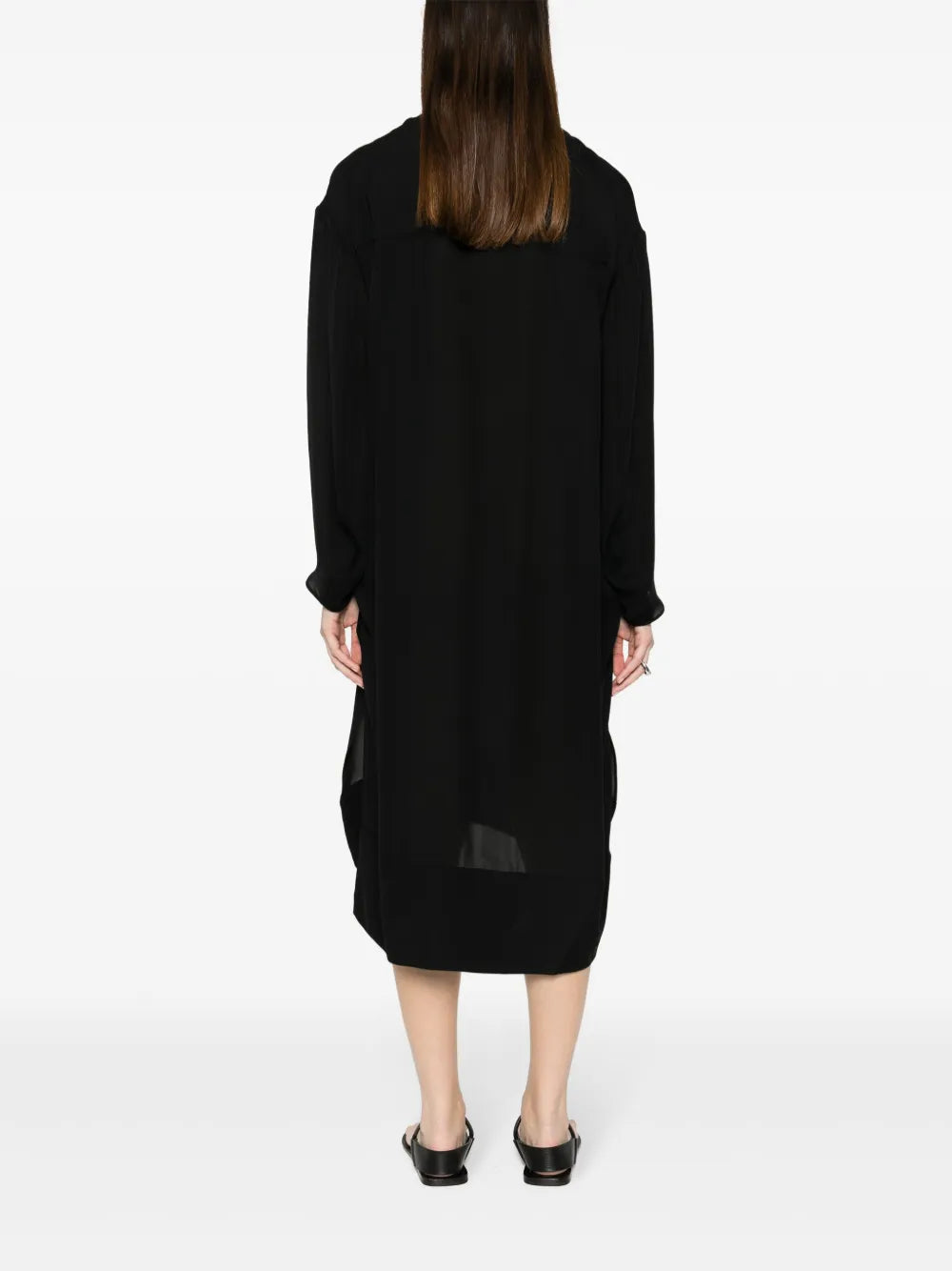 Khaite Brim Crepe Midi Dress