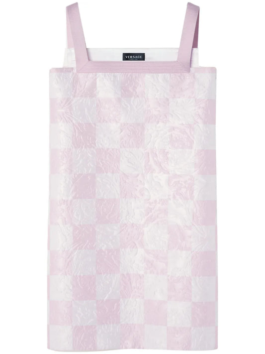 Versace Check Print Mini Dress
