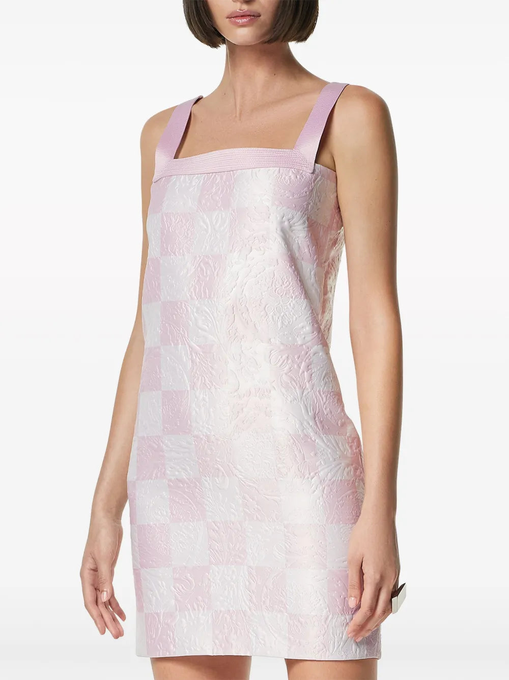 Versace Check Print Mini Dress