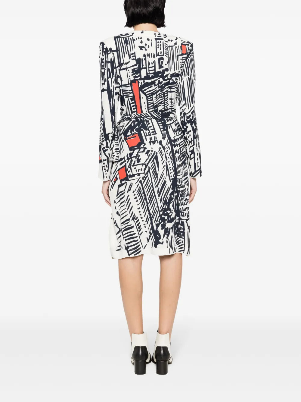 Gloria Coelho Abstract Print Wrap Dress