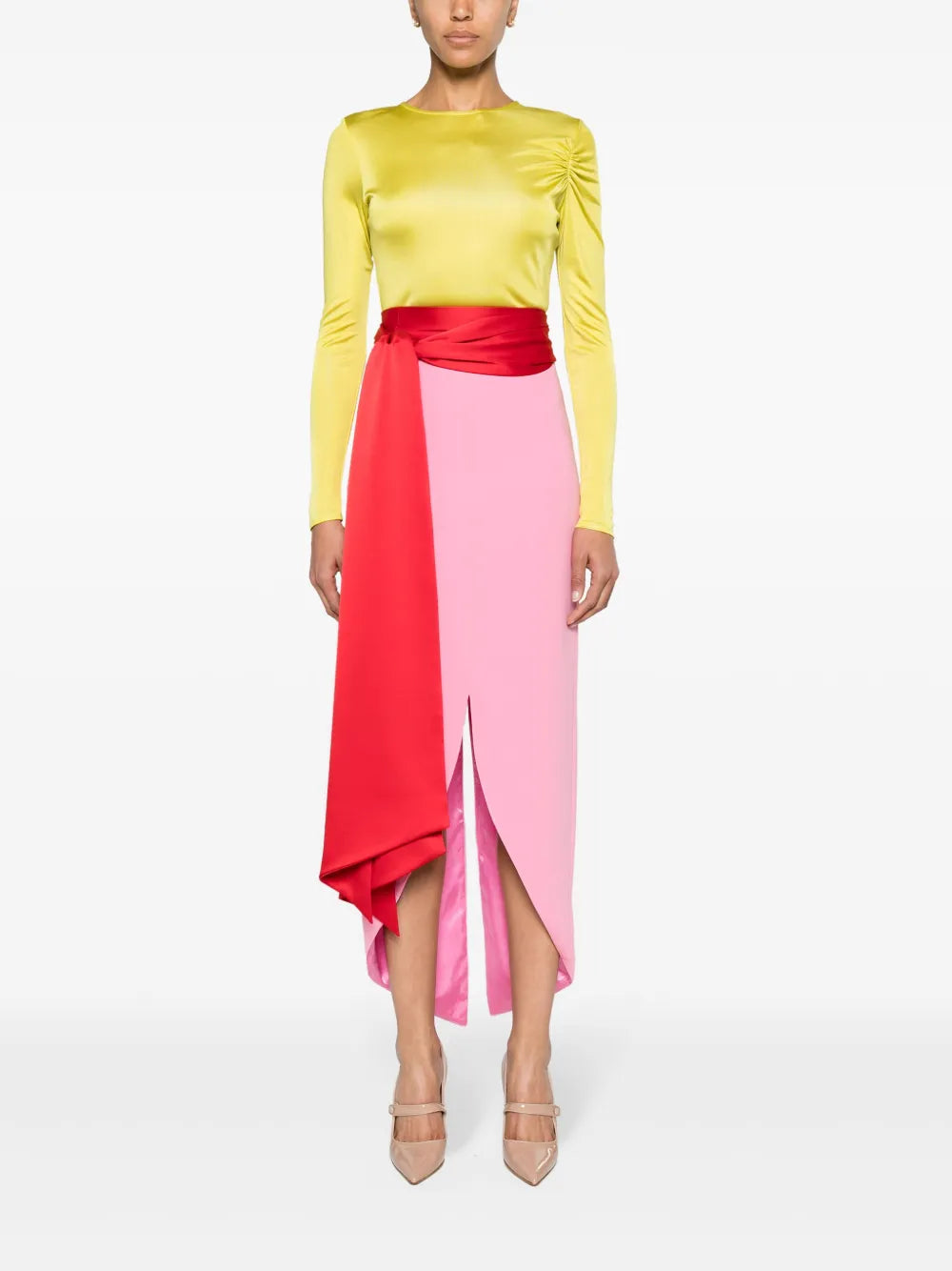 Vpm Atelier Cherry Belted Maxi Dress