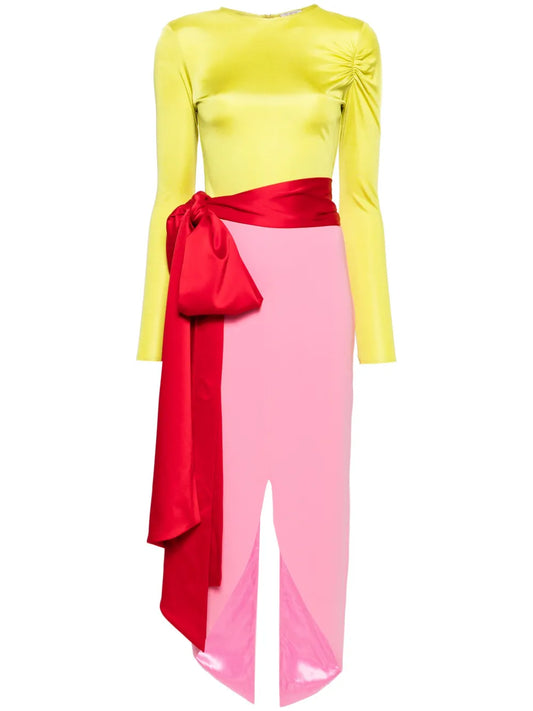 Vpm Atelier Cherry Belted Maxi Dress