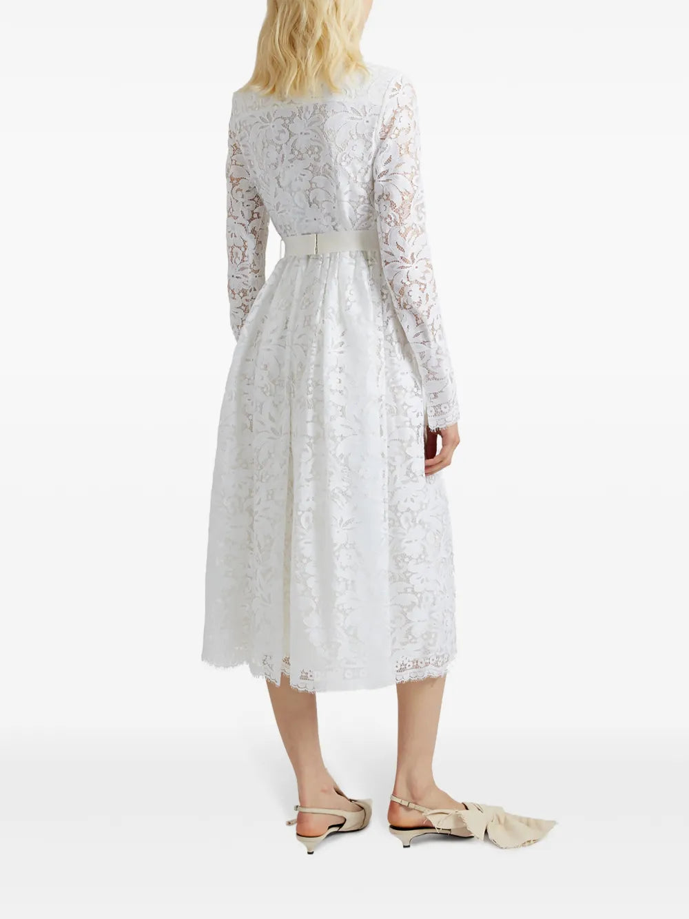 Erdem Corinne Belted Lace Shirt Dress
