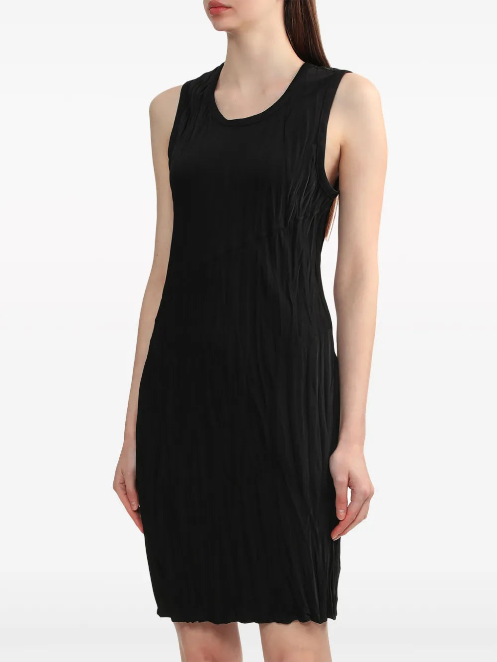 Helmut Lang Crinkled Finish Satin Minidress