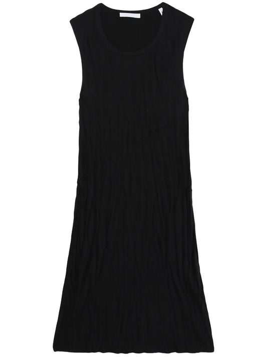 Helmut Lang Crinkled Finish Satin Minidress