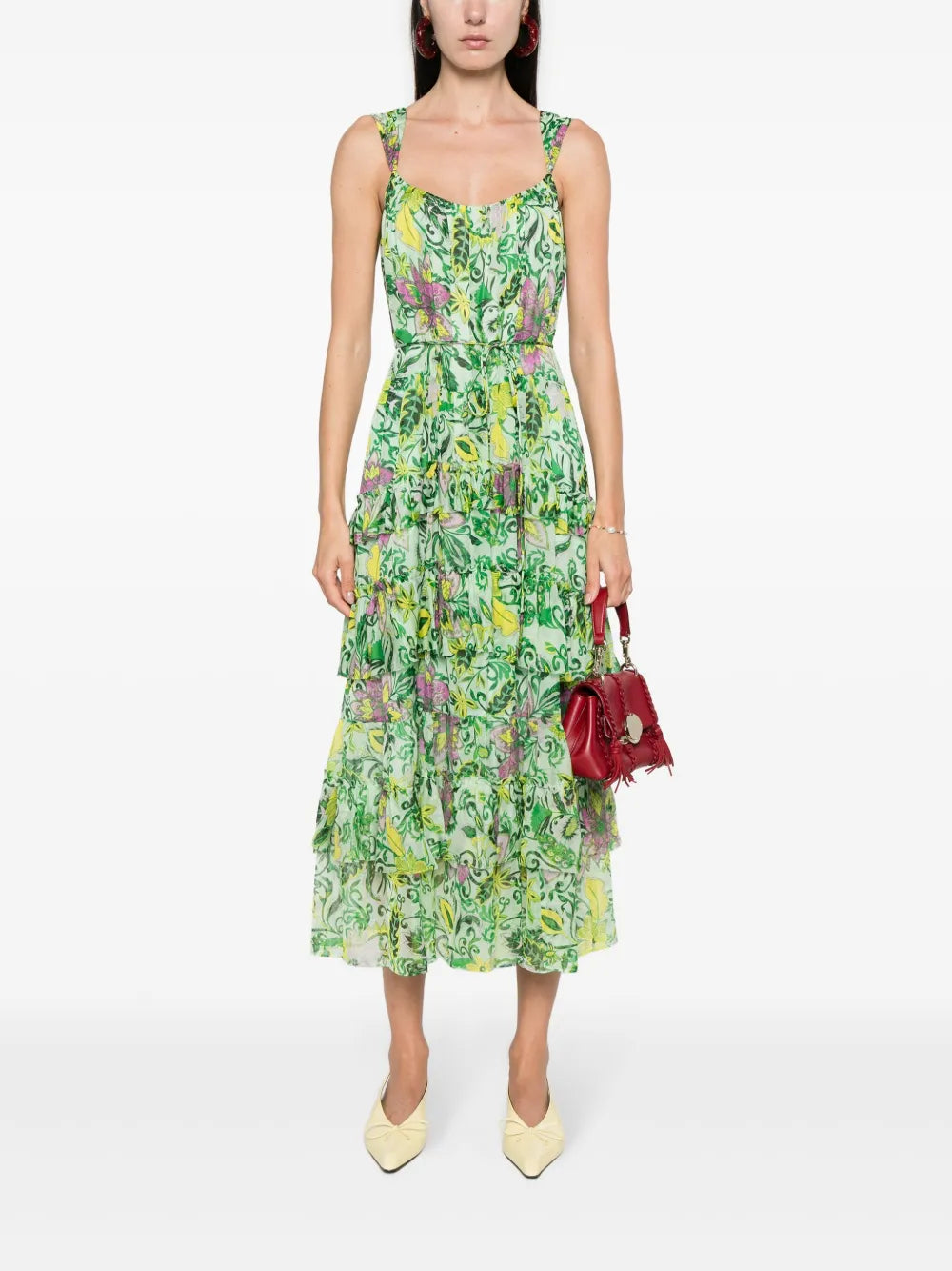 Dvf Diane Von Furstenberg Moderna Floral Print Midi Dress