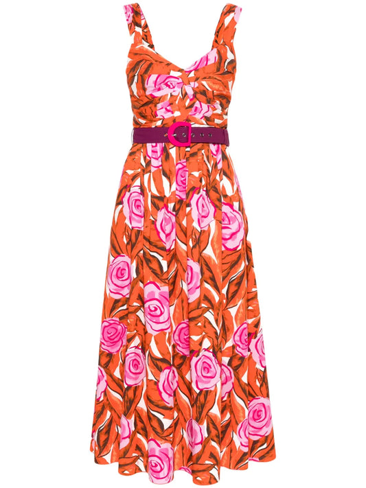Dvf Diane Von Furstenberg Elisa Palm Floral Print Dress
