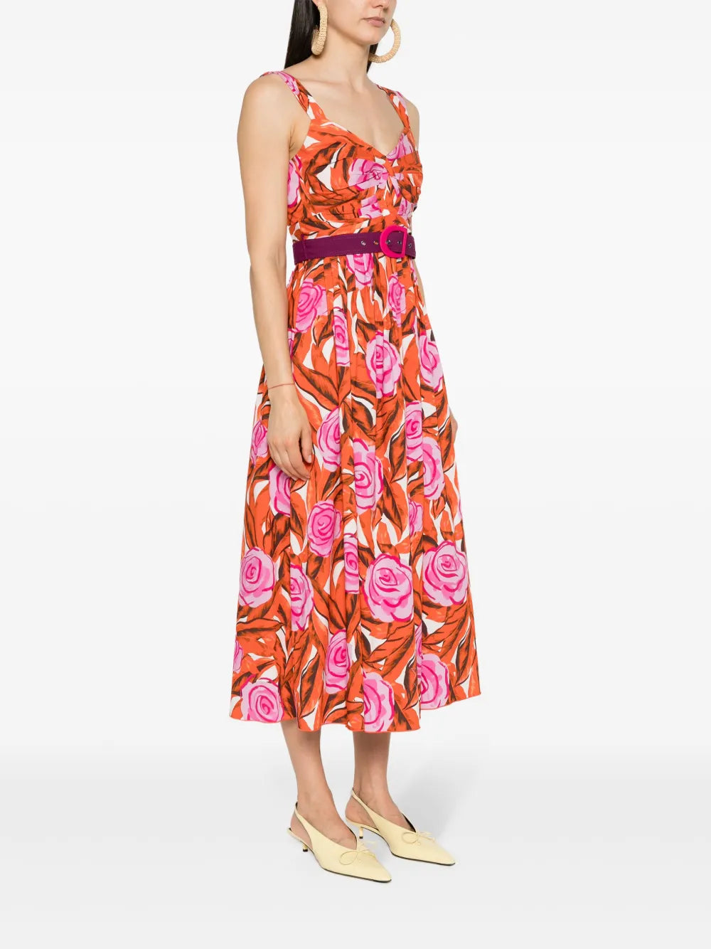 Dvf Diane Von Furstenberg Elisa Palm Floral Print Dress