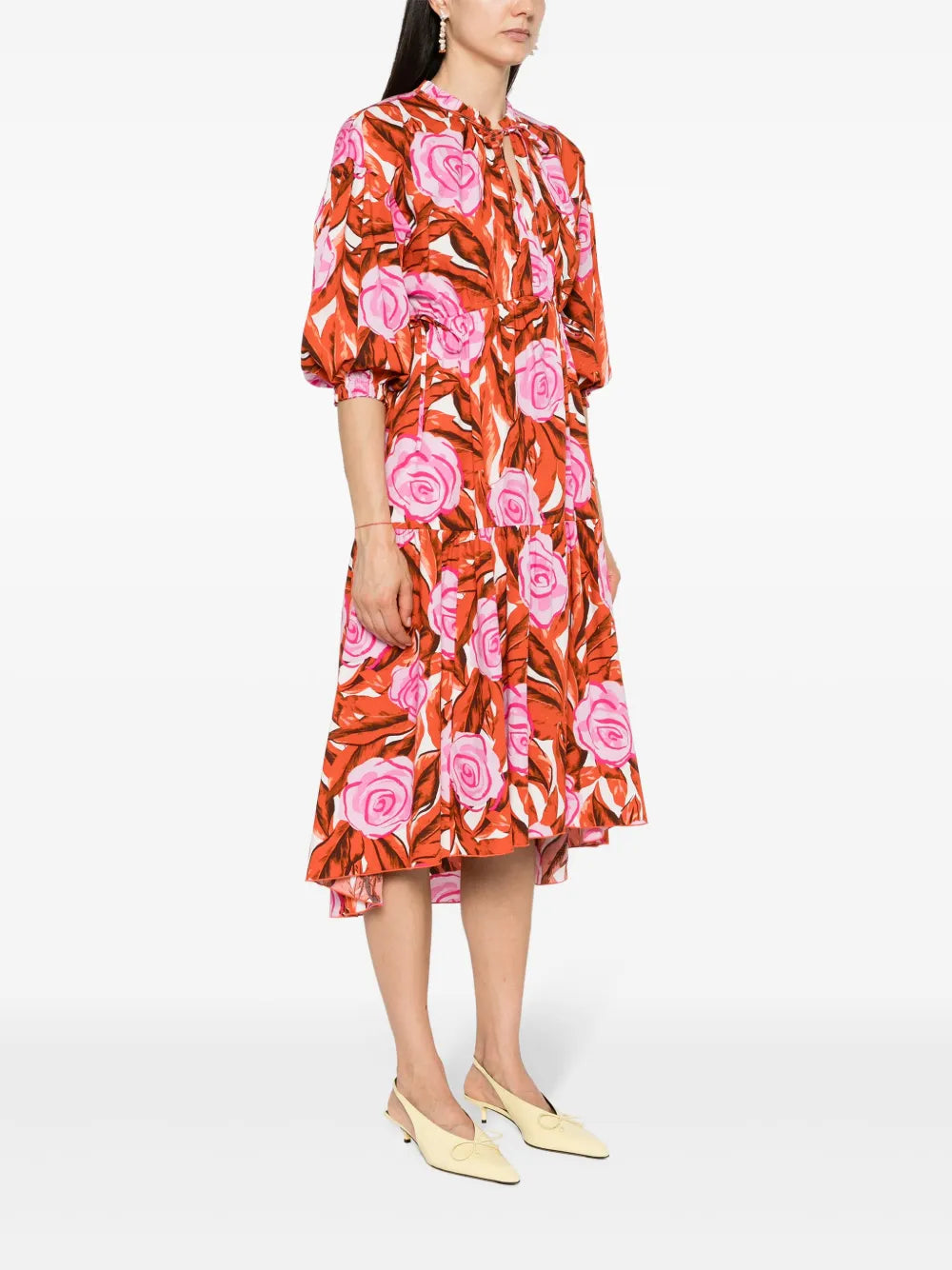 Dvf Diane Von Furstenberg Artie Palm Floral Print Dress