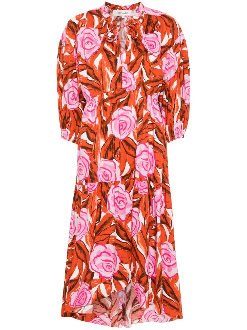 Dvf Diane Von Furstenberg Artie Palm Floral Print Dress