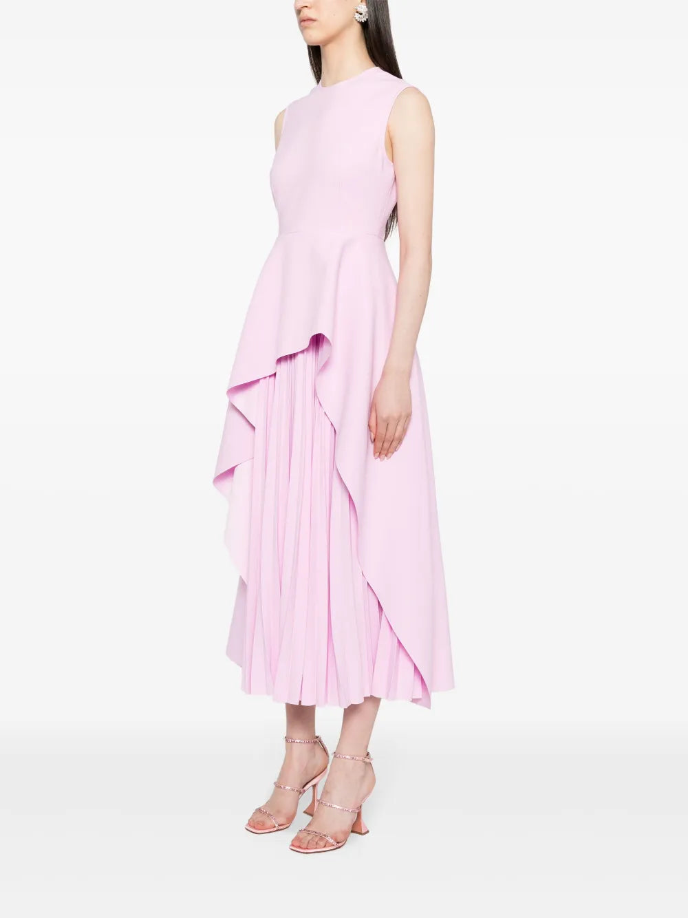Solace London The Severny Peplum Midi Dress