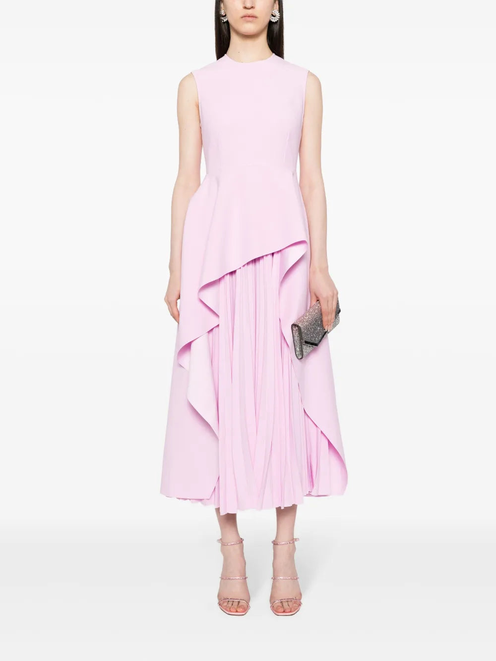 Solace London The Severny Peplum Midi Dress