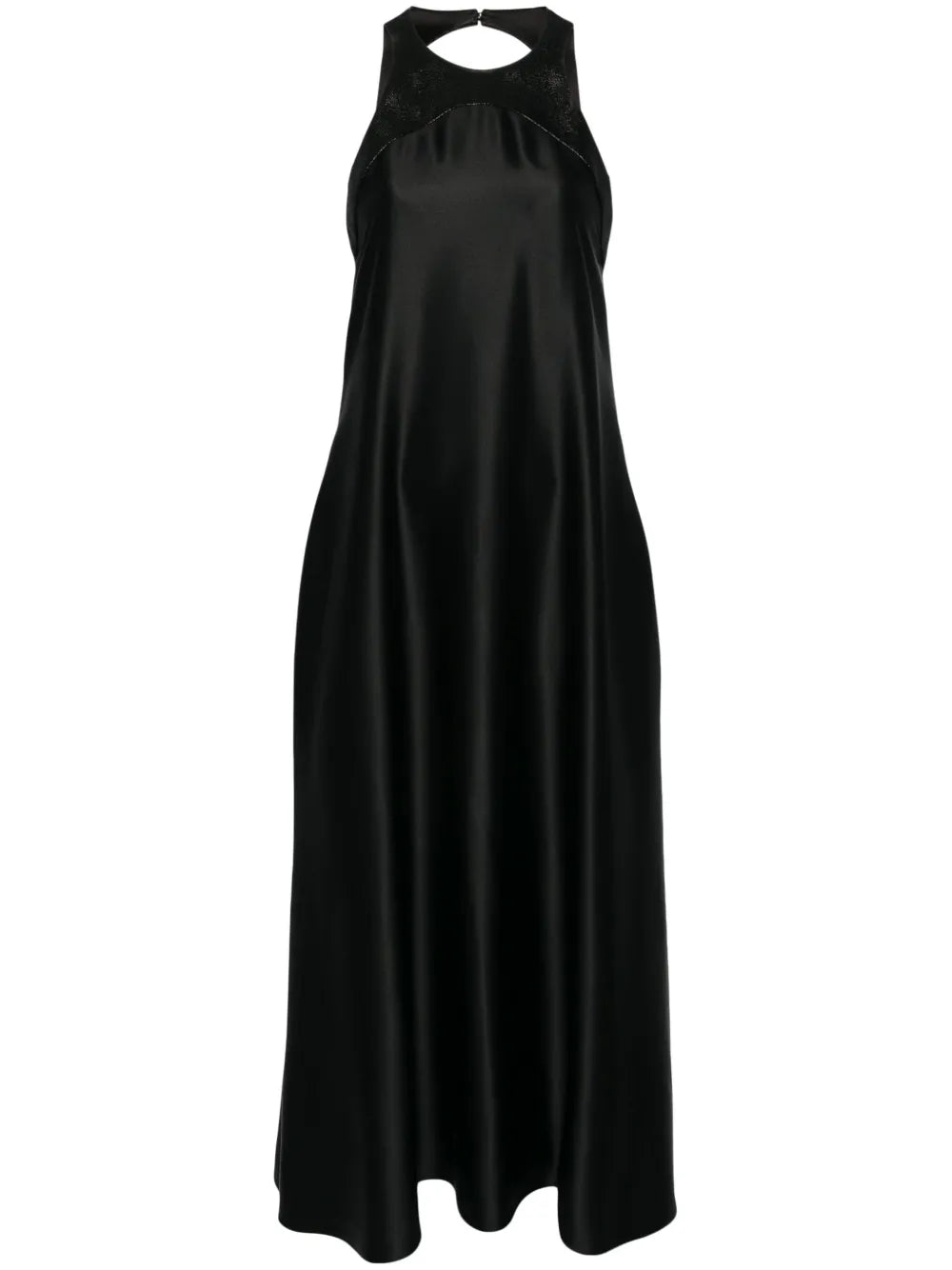 Giorgio Armani Open Back Silk Midi Dress