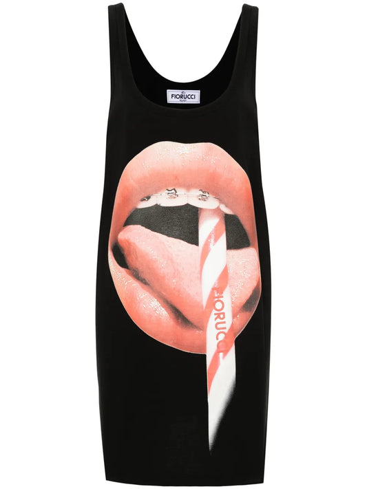 Fiorucci Graphic Print Mini Dress