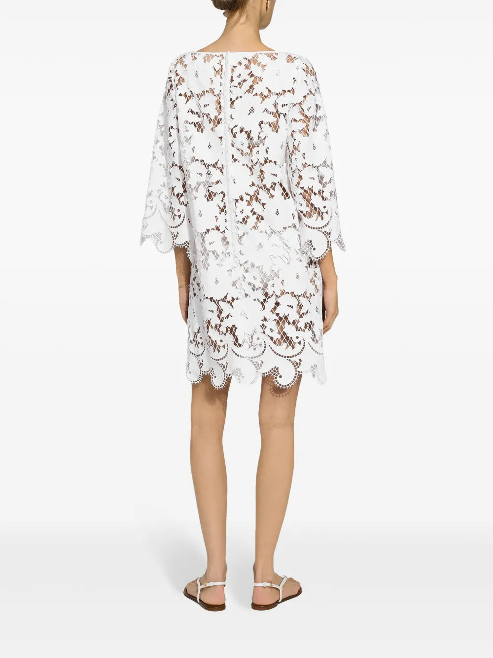 Dolce Gabbana Embroidered Mesh Minidress
