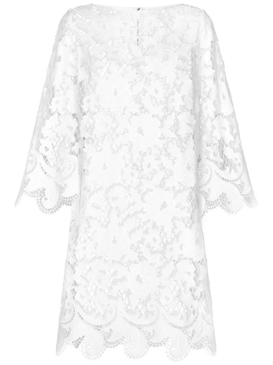 Dolce Gabbana Embroidered Mesh Minidress