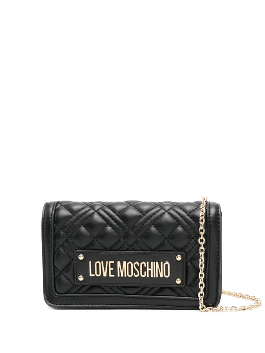 Love Moschino Logo Plaque Shoulder Bag
