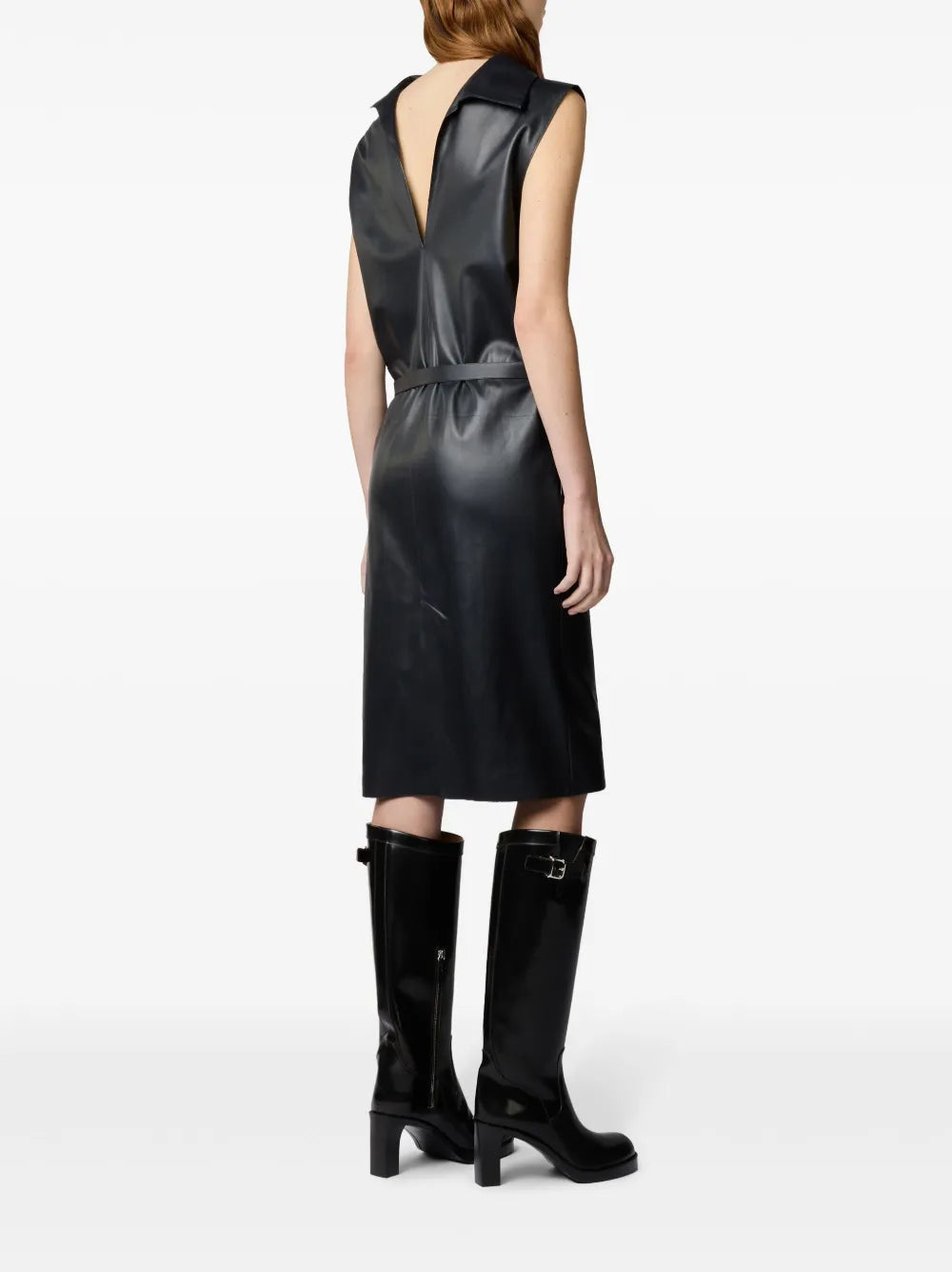 Tods Leather Midi Dress