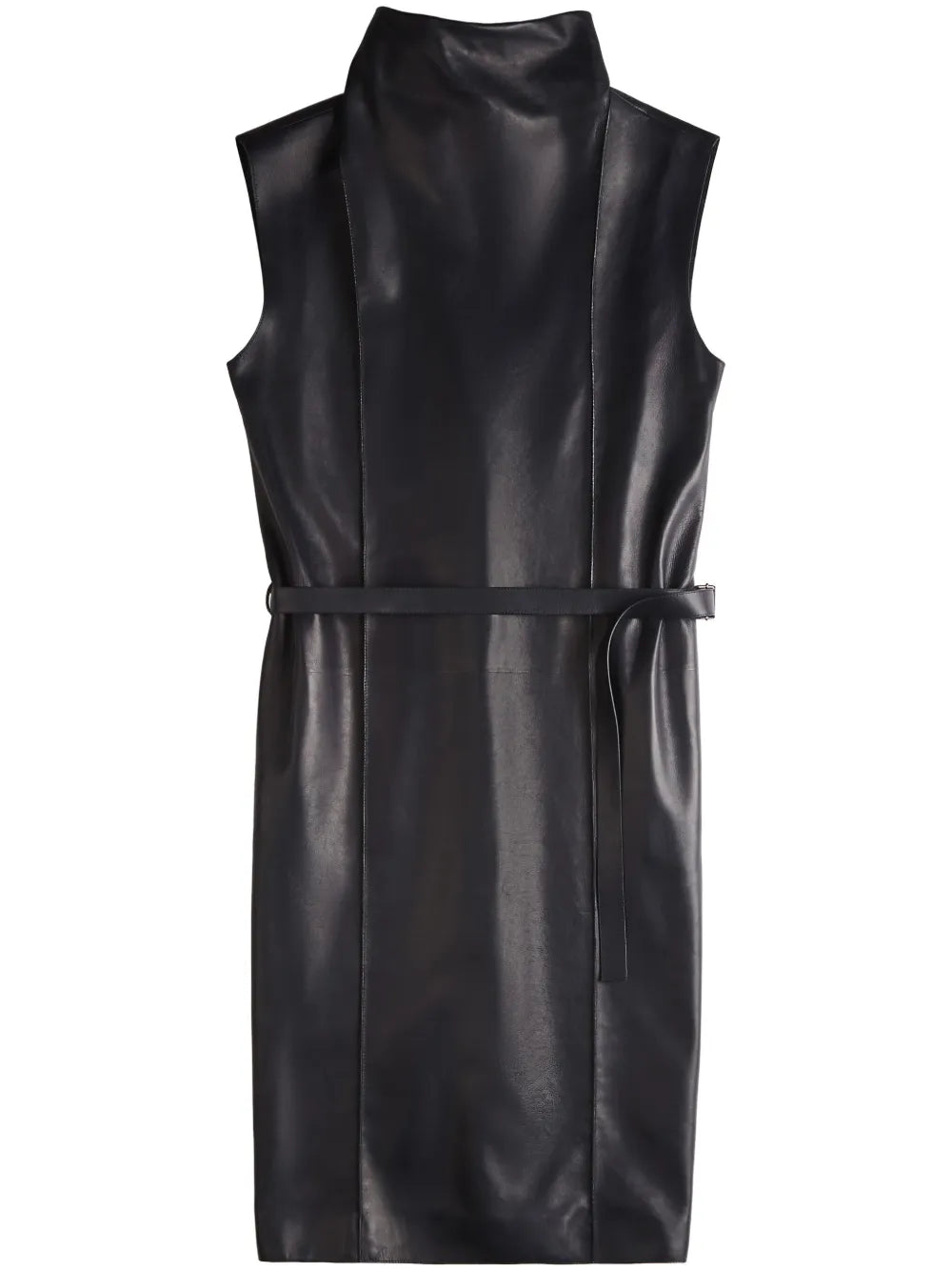 Tods Leather Midi Dress