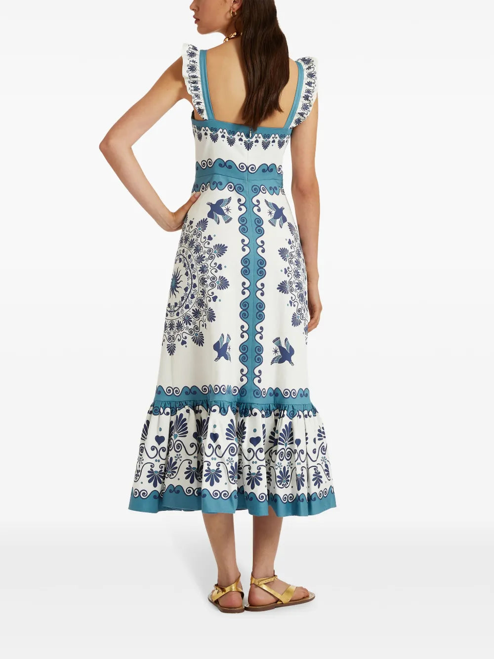 La Doublej Gingerbread Cotton Midi Dress