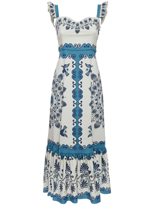 La Doublej Gingerbread Cotton Midi Dress