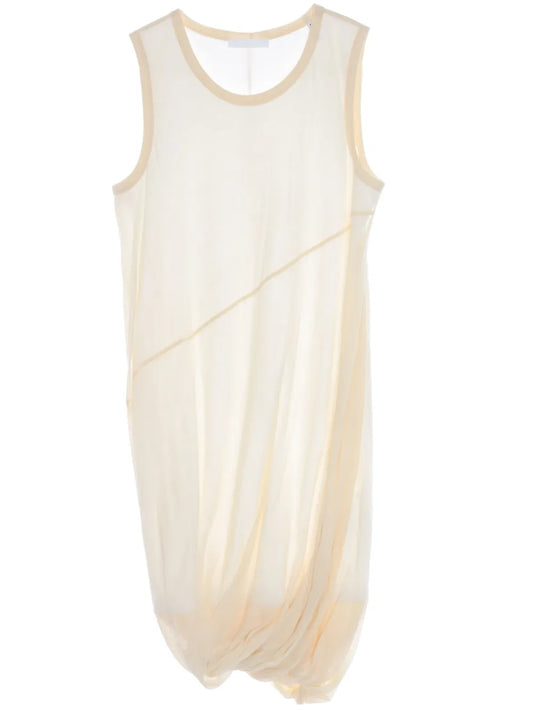 Helmut Lang Bubble Sheer Overlay Dress