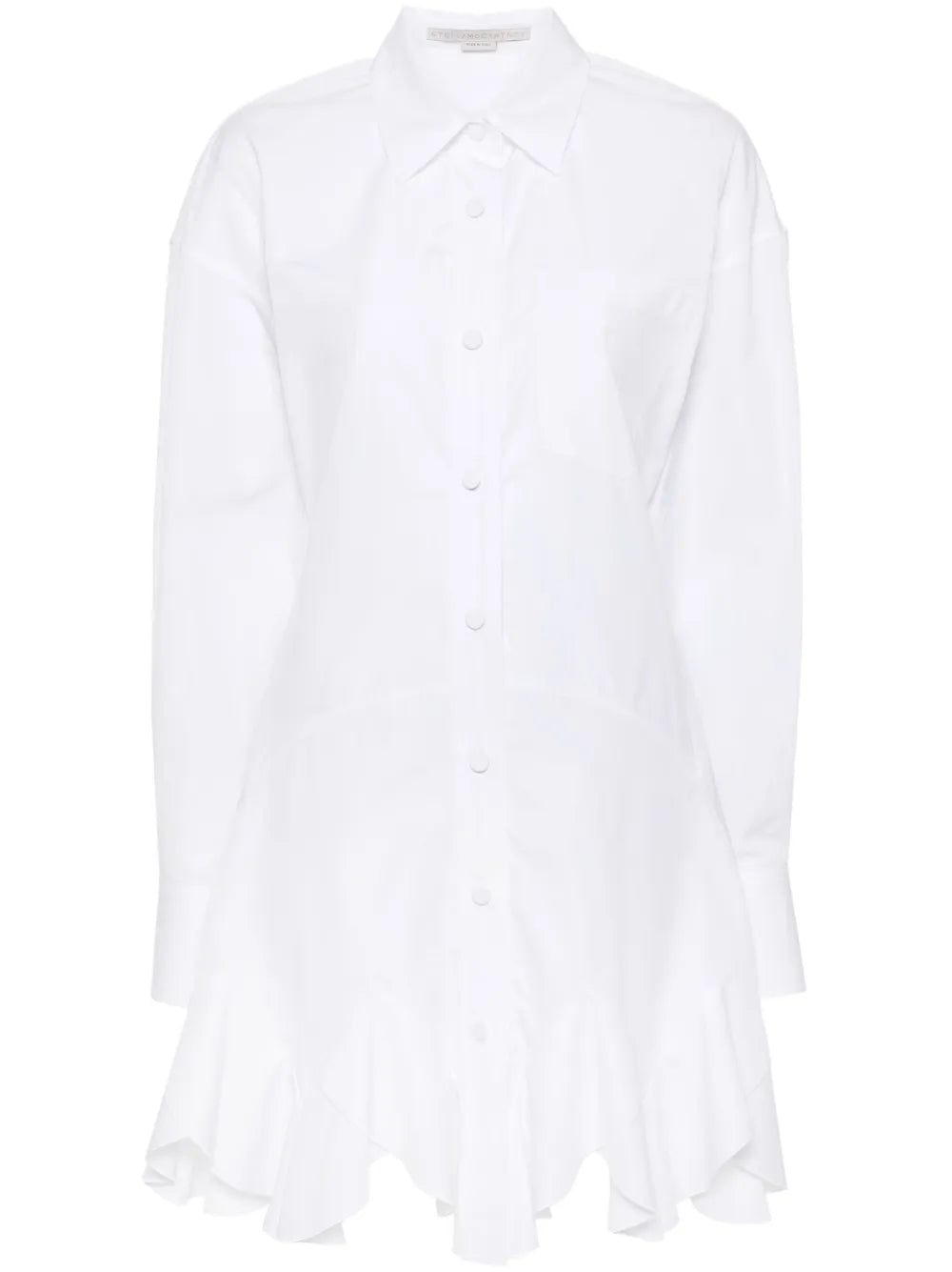 Stella Mccartney Logo Embroidered Poplin Mini Dress