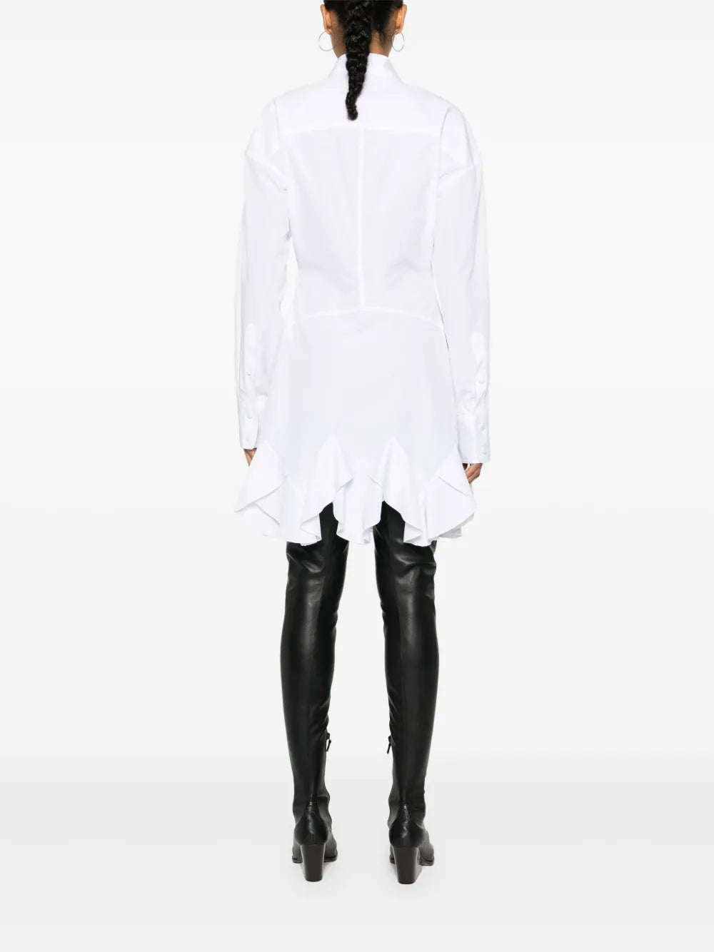 Stella Mccartney Logo Embroidered Poplin Mini Dress