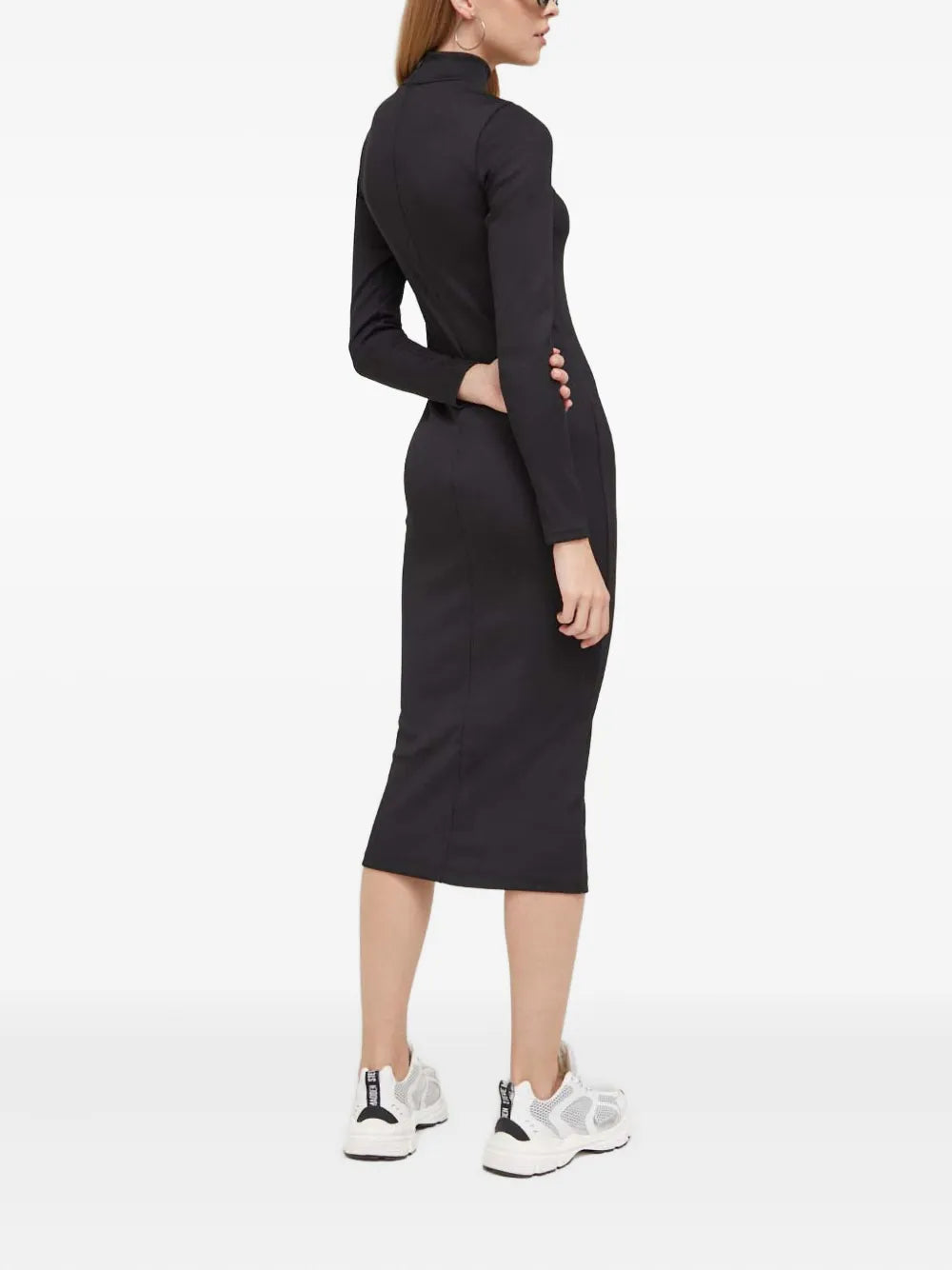 Hugo Cut Out Turtleneck Midi Dress