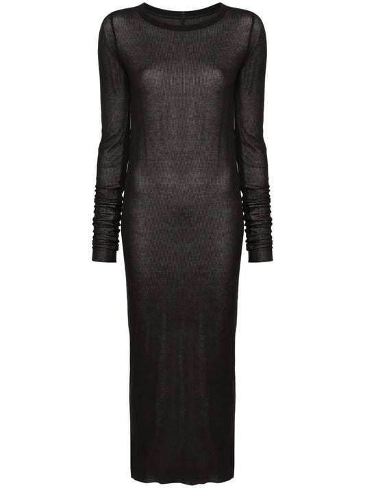 Rick Owens Ribbed Knit Midi Dress