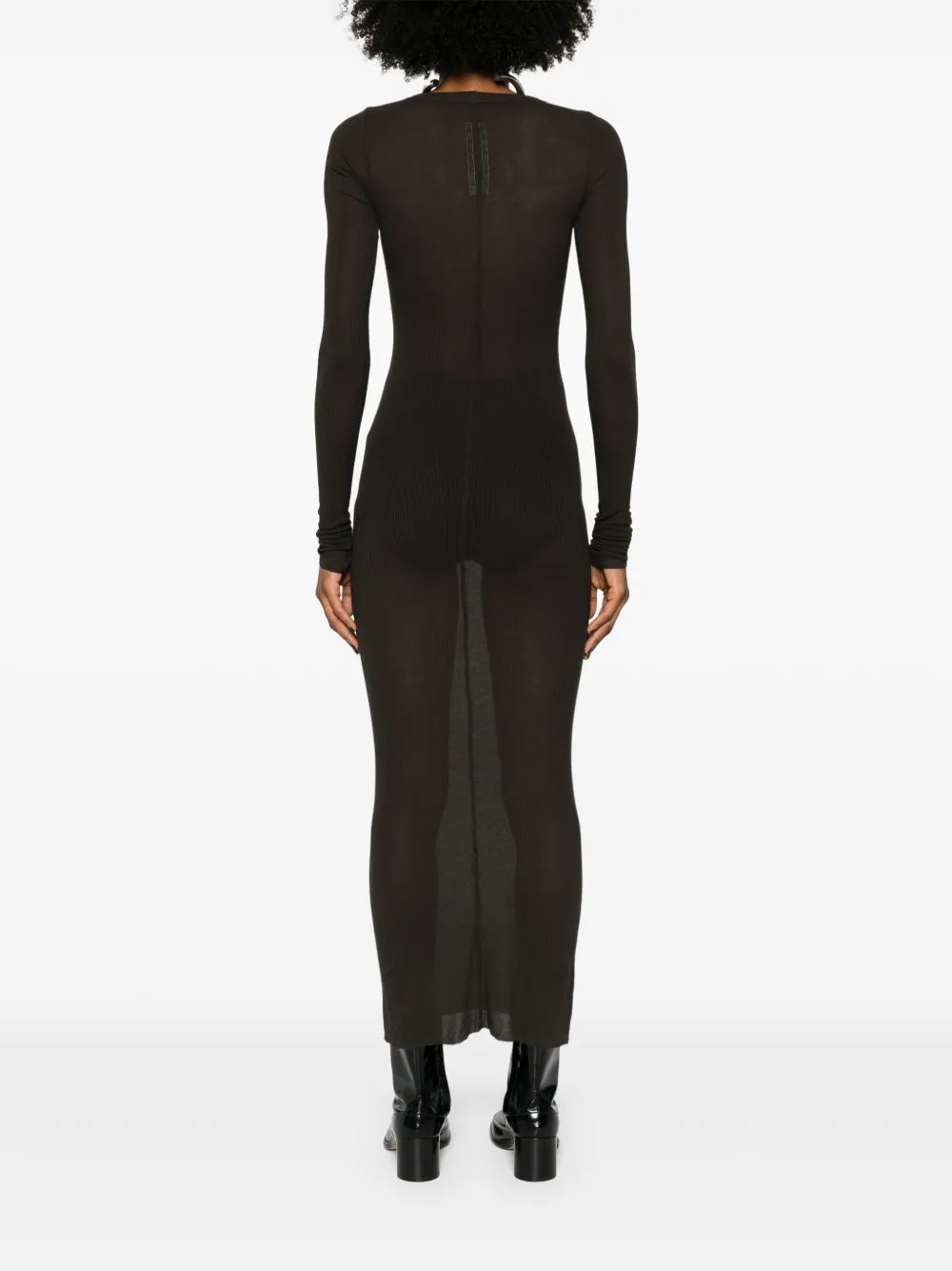 Rick Owens Ribbed Knit Midi Dress