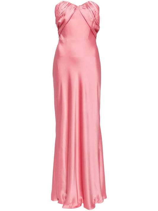 Misha Livia Silk Bandeau Dress